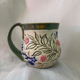 Green garden / Pink, Blue Floral